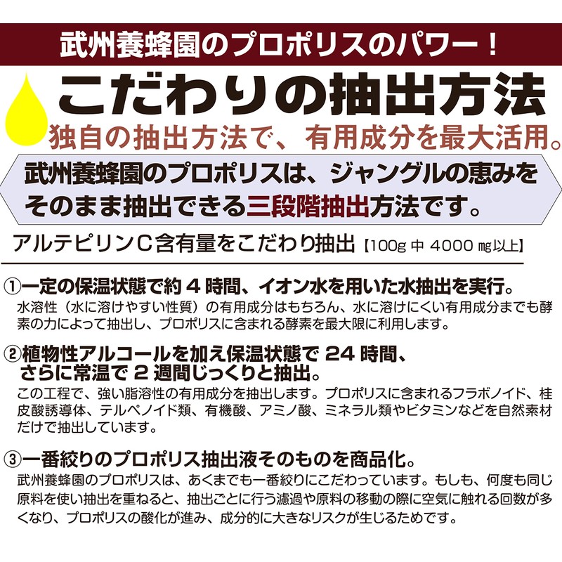 粒状 プロポリス 200粒 ブラジル産 プロポリス使用 武州養蜂園 アルテピリンC フラボノイド プロポリスエキス