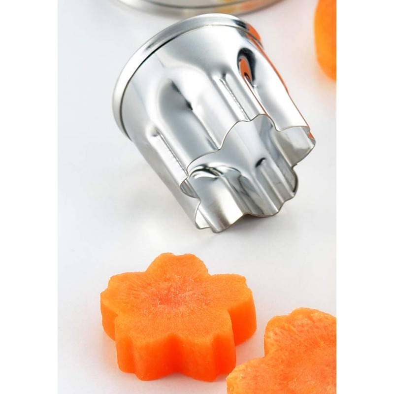 Yoshikawa YJ2790 Vegetable Cutter, Cherry Blossom Cutter, 5-piece Set, Cooking