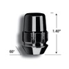 Gorilla Automotive 71681NBC Acorn Black Chrome Wheel Locks (1/2" Thread