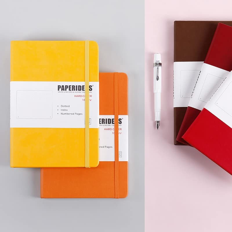 PAPERIDEAS Notebook A5 Hardcover (Dot, Orange)
