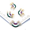 Boarda RGBW COB LED Strip Connector,10Pcs 5-Pin L-Shape 90°Connector,12mm LTransparent