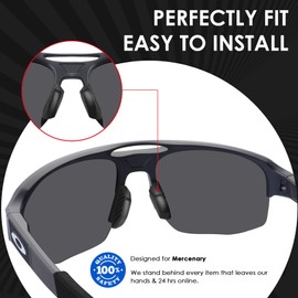 BLAZERBUCK Replacement Nose Pads Nose Piece for Oakley Mercenary OO9424 Sunglasses - Standard Black + Low Bridge Black