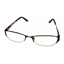 Apple Bottoms Womens Ophthalmic Eyeglass Oval Rimless Metal 700 2 Black 53mm