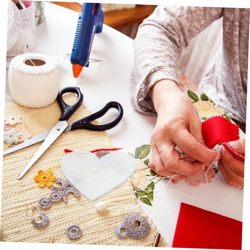 Angoily 3Pcs Portable Acrylic Patchwork Rulers DIY Sewing Supplies for