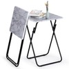 FurnitureR Folding TV Tray Tables, Foldable Side Table Dinner Trays,