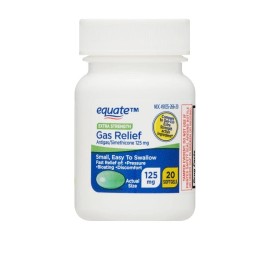 Equate Gas Relief Simethicone 125 mg Extra Strength Softgels 20 Count