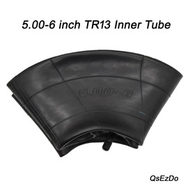 QsEzDo 5.00-6" Heavy Duty Replacement Inner Tube (2-Pack) with TR13 Straight Valve Stem, work for 13x5.00-6", 12x5.00-6 inch Tire onto Yard Carts, Trailer Dollies,Wagon,Hand trucks,Yard tractors,ATV