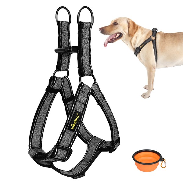 Xipebros Dog Harness - No Pull, Reflective, Adjustable for Medium
