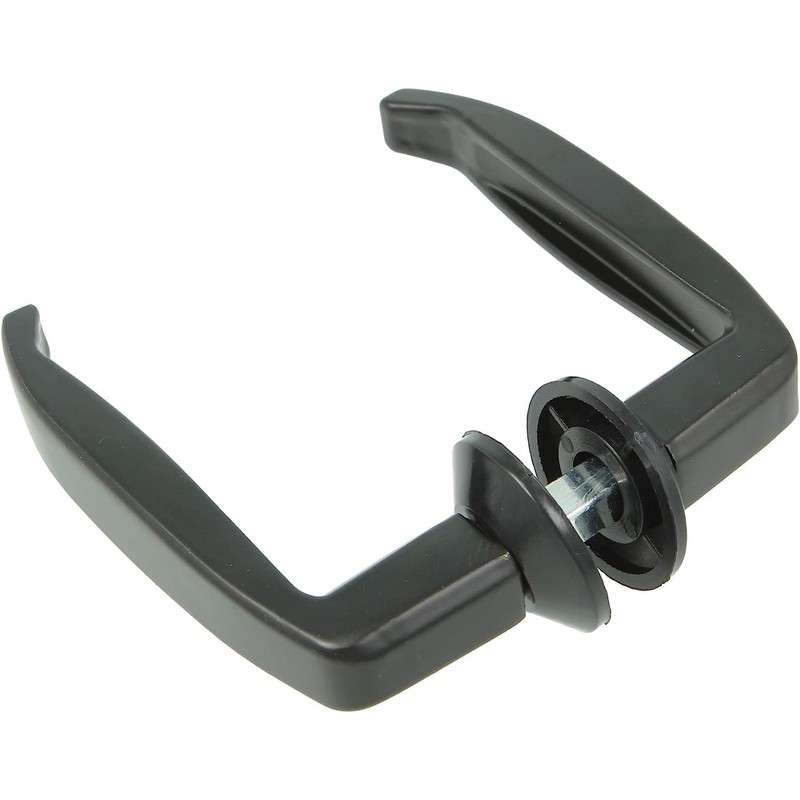 AMIG - Set of Black Aluminium Base Door Handles Without