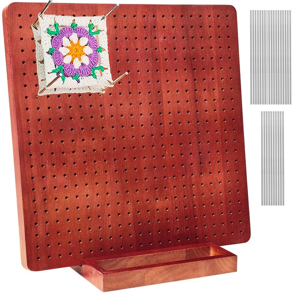 11.8" Crochet Blocking Board with Stainless Steel 20 Pegs -