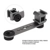Triple Cold Shoe Mount, Gimbal Microphone Light Extension Bar Bracket