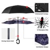 Wxjiahetai Inverted Umbrella, 49 Inch Double-Layer Vented Reverse Umbrella, Windproof