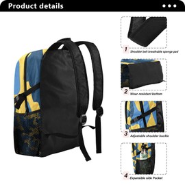 GEDAKO Travel Hiking Daypack Foldable Packable Backpack Blue Yellow Camouflage Waterproof Lightweight Casual Rucksuck for Men Women