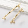 Caylingdee Gold Cabinet Handles 3-3/4"(96mm) Hole Centers Bamboo Shape Cabinet