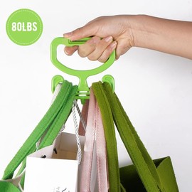 Weesdsio 2 Pack Grocery Bag Carrier, Grocery Bag Holder Shopping Bag Holder Each Holds Up to 80lbs Durable Heavy-Duty Rack Comfortable Grip