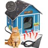 Deluxe Heated Cat House for Winter - Weatherproof, Insulated, Easy