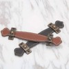 SuPVOX 2 Pcs Brown Leather Drawer Handles Vintage Suitcase Handles