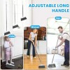 Stand Up Dustpan and Broom Set 50” Long Handle Broom
