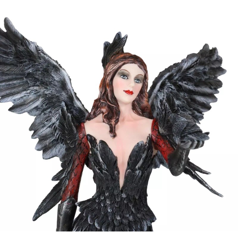 Ebros Gift Gothic Raven Crow Trainer Angel Fairy In Black