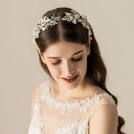 Tocado de Novia, Tocados para Novia Diadema de Cristal para Boda Diadema de Boda de Cristal para Novia Tocado de Boda para Bovia con Diamantes de Imitación, Tocado de Novia para Boda, Accesorios para el Cabello para Mujer, Diadema de Cristal para Novia c