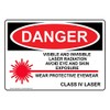 ComplianceSigns.com Visible And Invisible Laser Radiation Sign, 10x7 inch Plastic