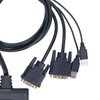 USB KVM Switch 2 Ports Wired HD Multimedia Interface KVM