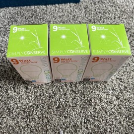Simply Conserve 3 Simply Conserve 9W Light Bulbs Dimmable  A19 LED Soft White 60 Watt Equivalent