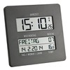 TFA Time Line Radio Wall Clock with Temperature 60.4509.10 Anthracite