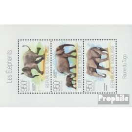 Prophila Collection Togo 5271-5273 Sheetlets (Complete Edition) 2013 Elephants (Stamps for Collectors) Mammals