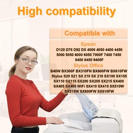5 x 15 ml Black D&C Printer Cartridges Compatible with Epson 71-XL T-711 Stylus B-40 BX-300 BX-310 BX-600 BX-610 S-21 SX-100 SX-105 SX-110 SX-115 SX-200 SX-205 SX-211 0 SX-2 15 SX-218 SX-400 DX-8450