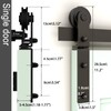 CCJH 4FT/48'' Bi-Folding Barn Door Hardware Sliding Track kit for