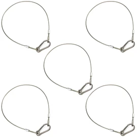 Lsqurel 5 Pack Stage Light Safety Cable Stainless Steel Security Wire for Lighting, Luggage, Garage Goor, Camera