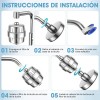 Cabezal De Ducha 6'' Filtrado Regadera 20 Etapas 3 Filtro