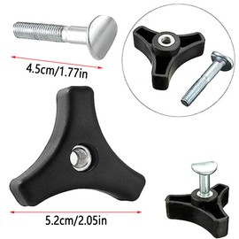 LONGHAO 2 x Lawnmower Handle Wing Nut Bolts, Lawnmower Handle Nut Screw Bolt, Universal Lawnmower Handle, Wing Nut and Bolt, Lawn Machine Replacement Parts, Accessories for Honda Lawnmowers