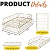 Performore 2 Pack of 11x17 Gold Stackable Wire Desk Trays,
