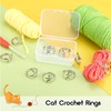 Kotkiddy Metal Crochet Ring, Pack of 3, Adjustable Hooks, Knitted