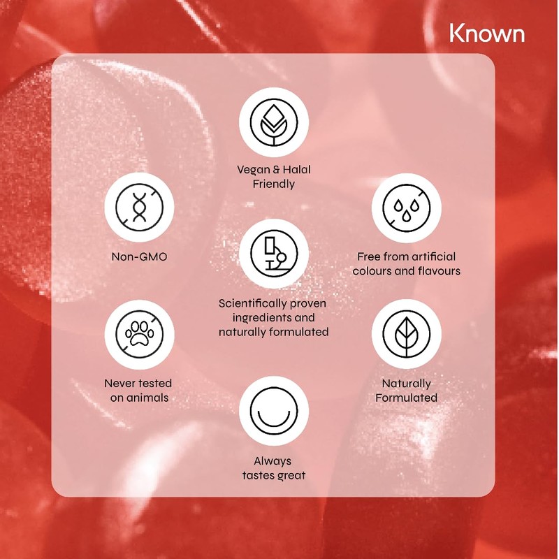 Vegan Sleep Better Mixed Berry Flavoured Gummies by Known Nutrition