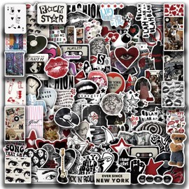 100 Packs Cool Trendy Y2K Stickers Water Bottles Laptop Phone Motorcycle Computer Guitar Skateboard Hydroflasks Downtown Girls Vinyl Sticker Waterproof Aesthetic Trendy Decals for Teens Girls Adults