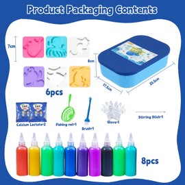 Aszaui Aqua Gelz Creative Set, Magic Water Elf, Aqua Gelz Starter Set, Water Gel Toy, Aqua Fairy, 3D DIY Colourful Sea Animals Toy, Aqua Fairy Toy Set for Boys and Girls