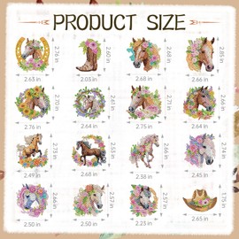 Horse Diamond Art Magnets Refrigerator - 16 PCS DIY Western Cowboy Shoes Diamond Painting Fridge Magnets Kit Gem Art Craft Birthday Gift Home Decor for Adults Beginners