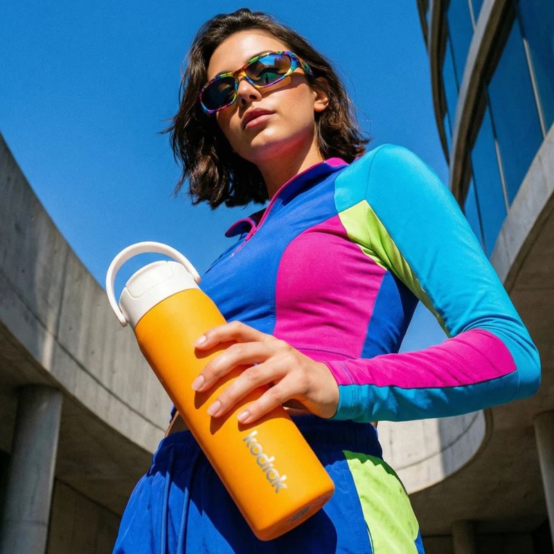 Kodiak Sip Straw Insulated Bottle 710ml, Orange Burst