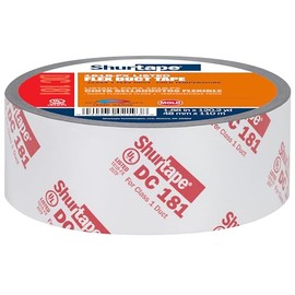 Shurtape DC 181 UL 181B-FX Listed/Printed Film Tape, 48mm x 110m, Metalized Print, 1 Roll (164686)