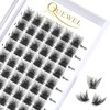 QUEWEL Individual Eyelashes 72 Pcs DIY Cluster Lashes D Curl