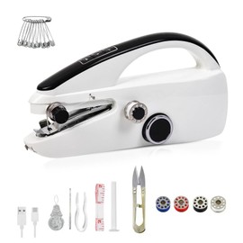 Handheld Sewing Machine for Quick Stitching, Easy to Operate Mini Portable Hand Sewing Machine for Beginners with Sewing Kit, Ideal for Home, Travel, and DIY (Sewing Kit B)