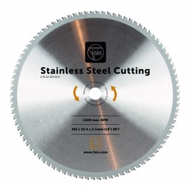 Fein Stainless Steel Cutting Saw Blade - 100 Teeth High-Precision Blade for Clean & Burr-Free Cuts, 2.4mm Thickness, 355 mm Diameter, Durable Steel Construction - 63502303000