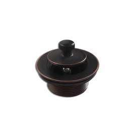 CalcMetal Lift and Turn Bathtub Drain Stopper with ABS Plastic Bushing, Fits in 1-1/2 Inch or 1-3/8 Inch Inner Bathtub Shoe, Easy to Install, Venetian Bronze