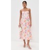 Bardot Women's Lola Corset Midi Dress, Apricot Floral, 2