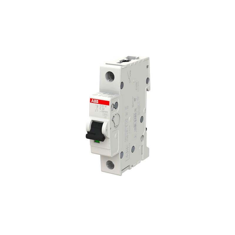 ABB S201M-C32 Miniature Circuit Breaker, 1 Pole, Type C, 10kA/15kA