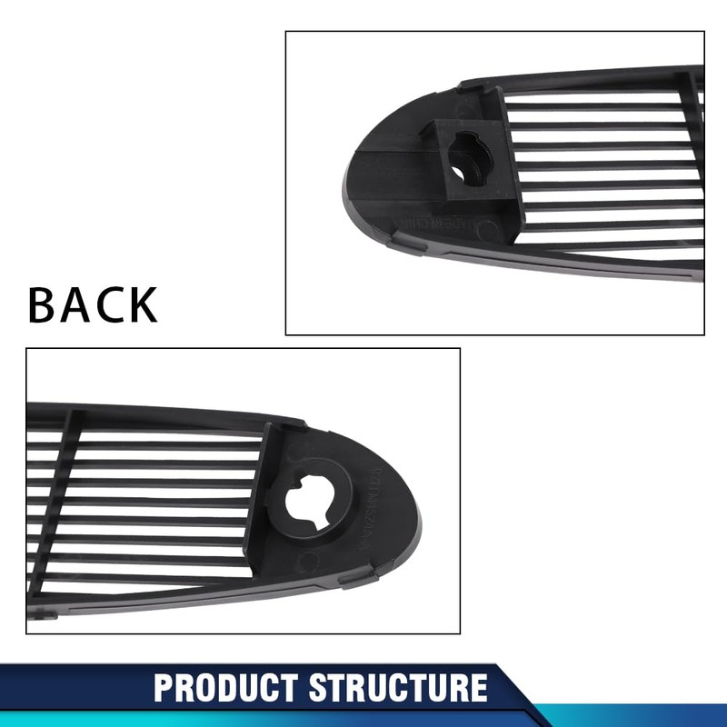 PIT66 Front Black Upper Defrost Grill Grille Vent Compatible with