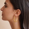 PABBEU Gold Hoops Earrings for Women Hypoallergenic Large 14k Gold